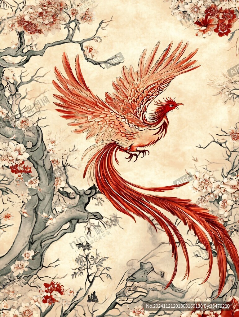 凤凰朱雀插画