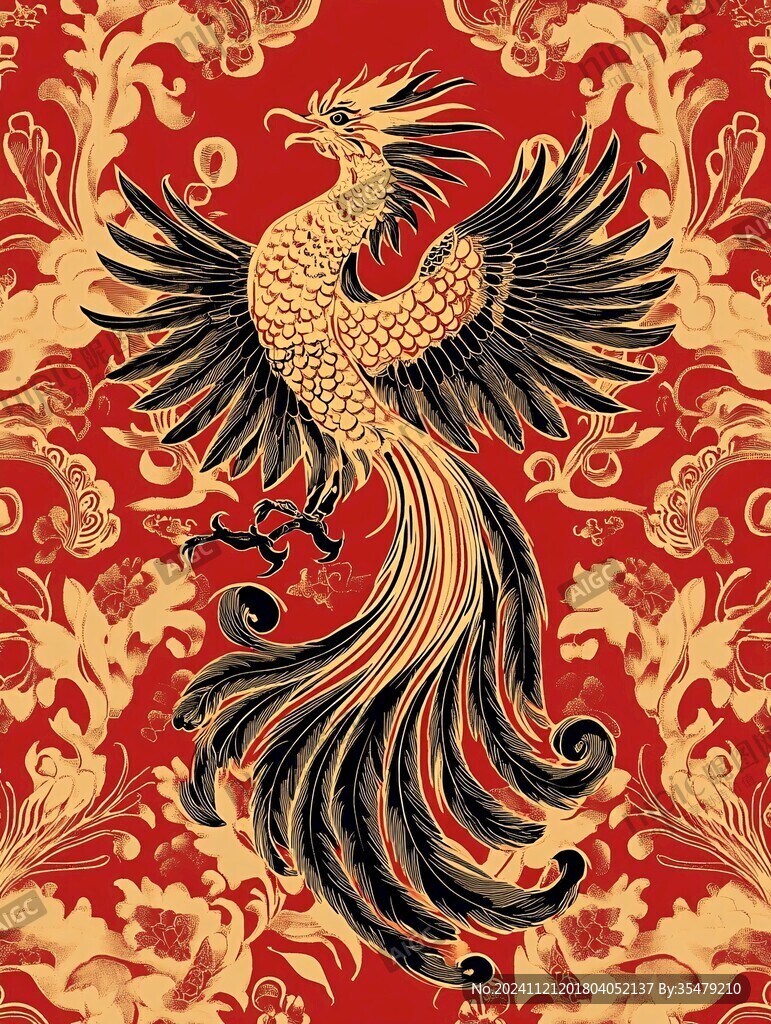 凤凰朱雀插画