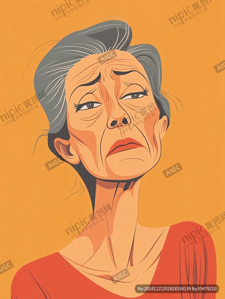 中年妇女插画
