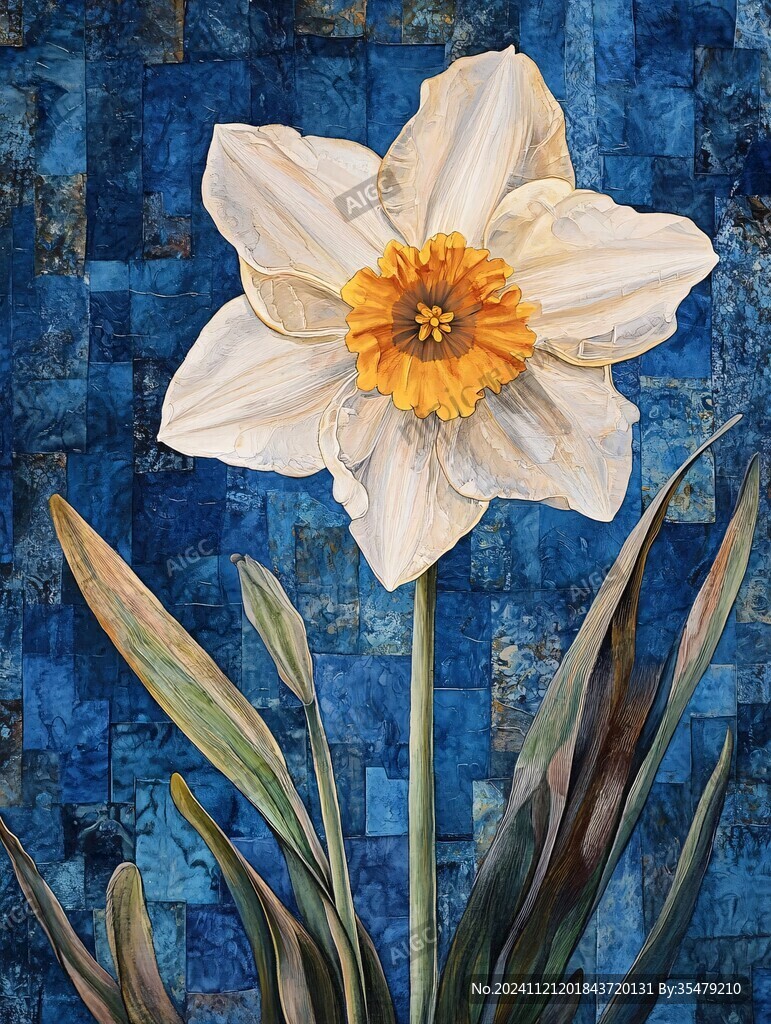 水仙花壁画