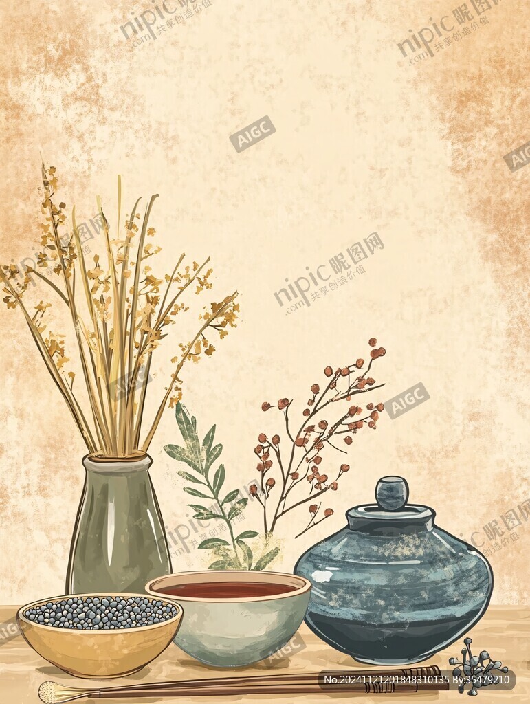 花瓶插画