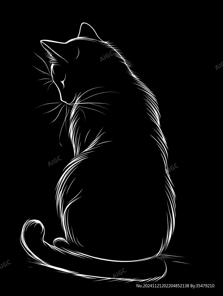 白描猫