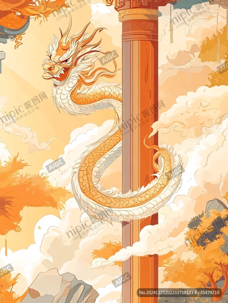 龙包装插画