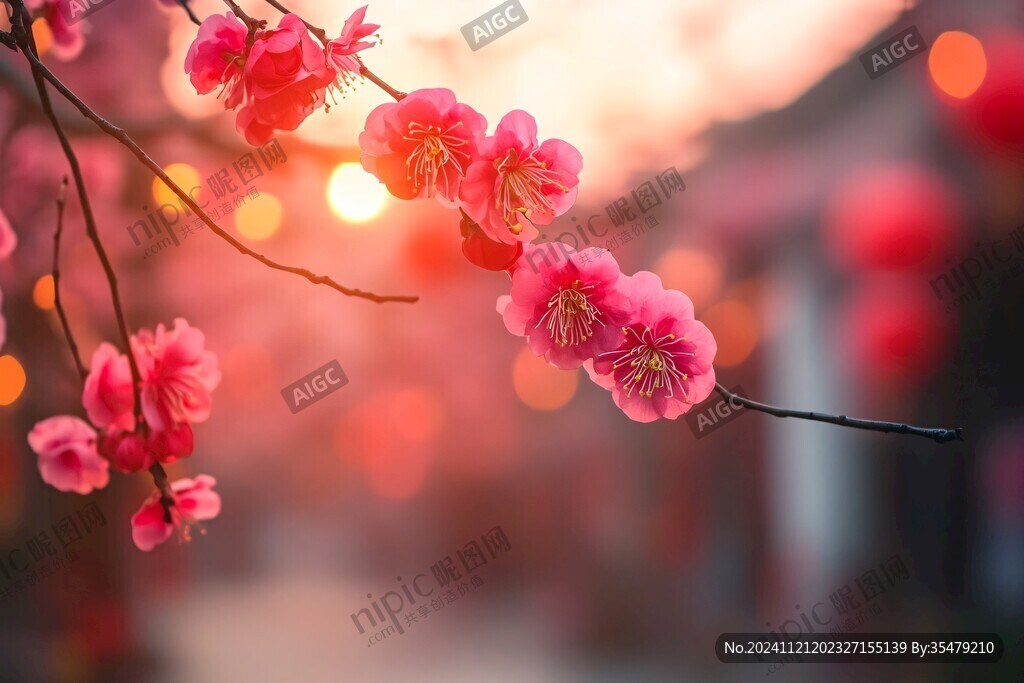 光影红梅