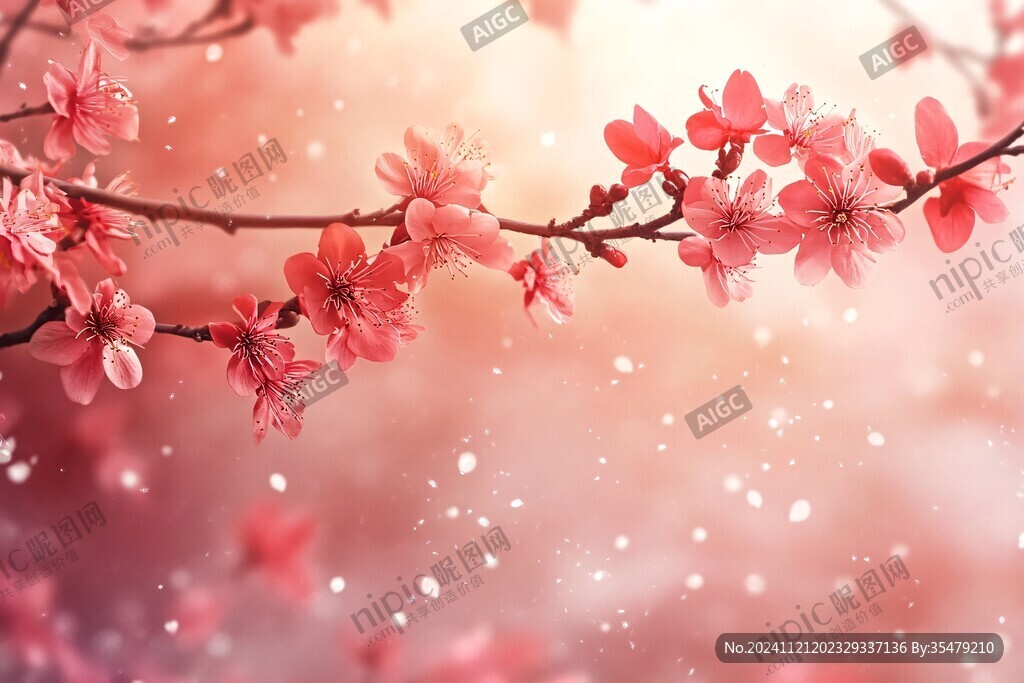 唯美梦幻梅花林