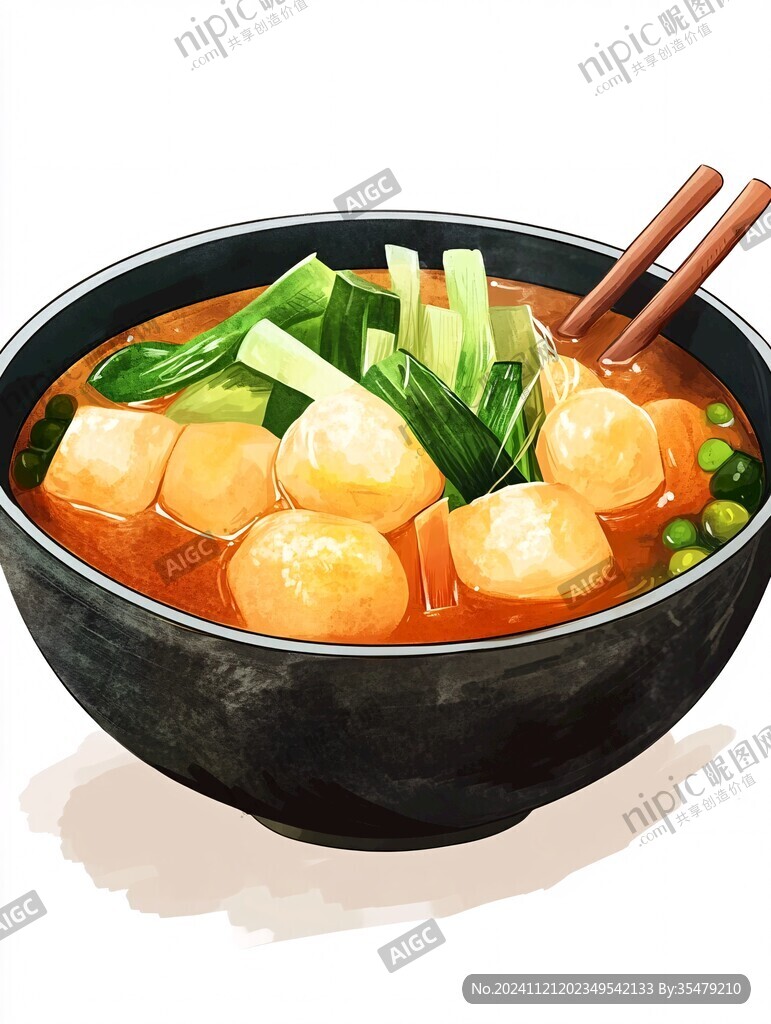 豆泡儿汤插画