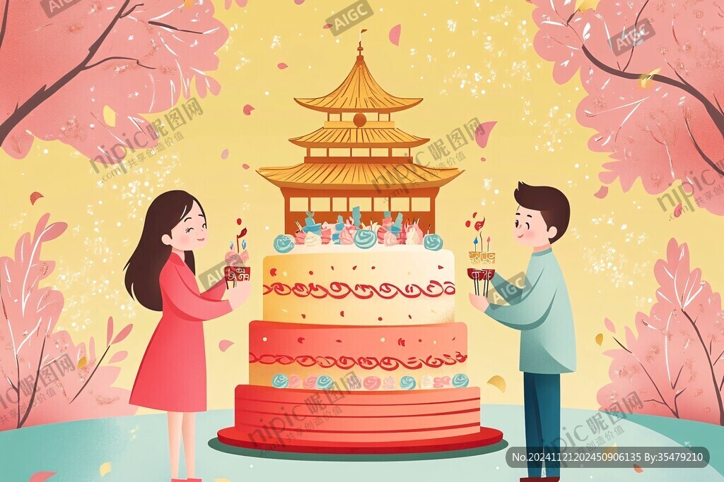 节日插画图