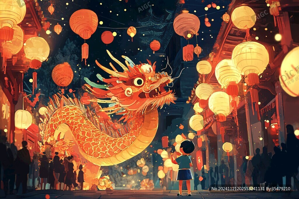 龙年横版插画