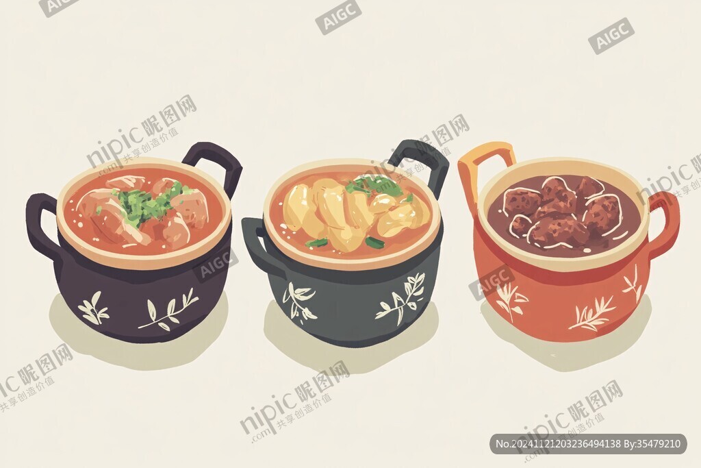 炖品插画