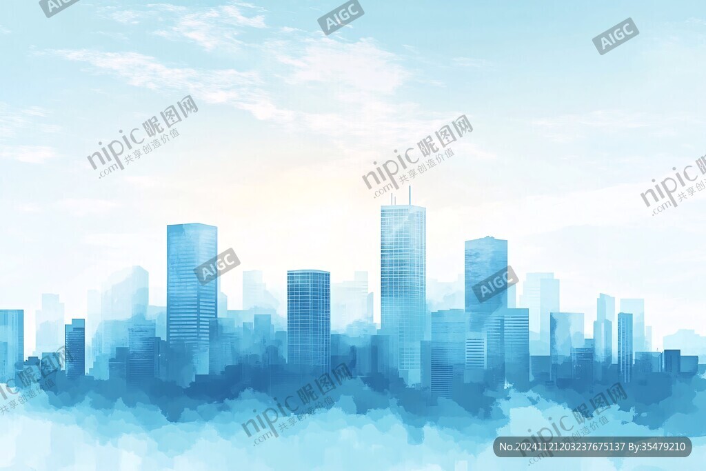意境水墨城市建筑