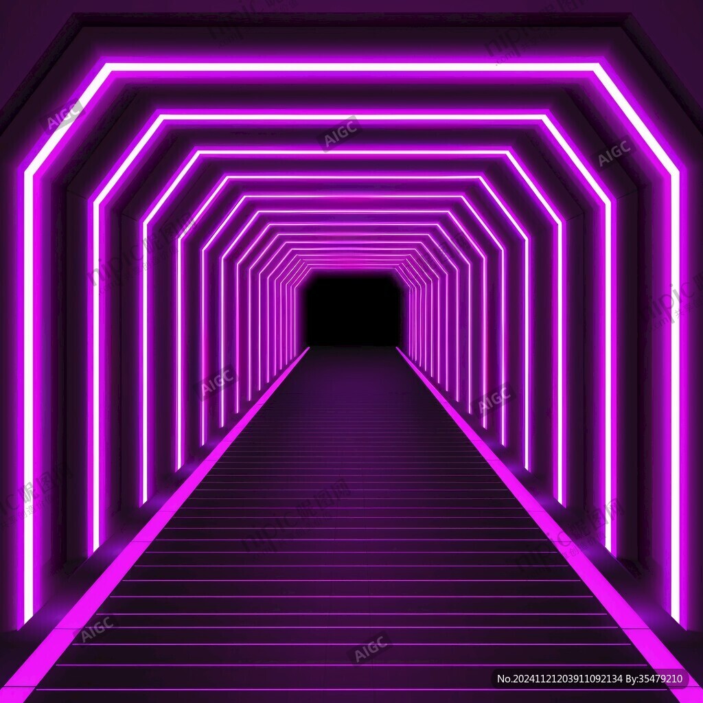 霓虹灯过道