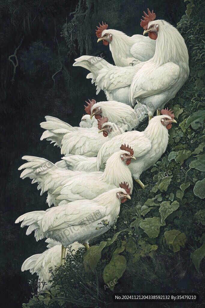母鸡装饰画