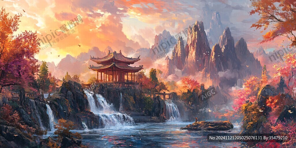 古风山水场景