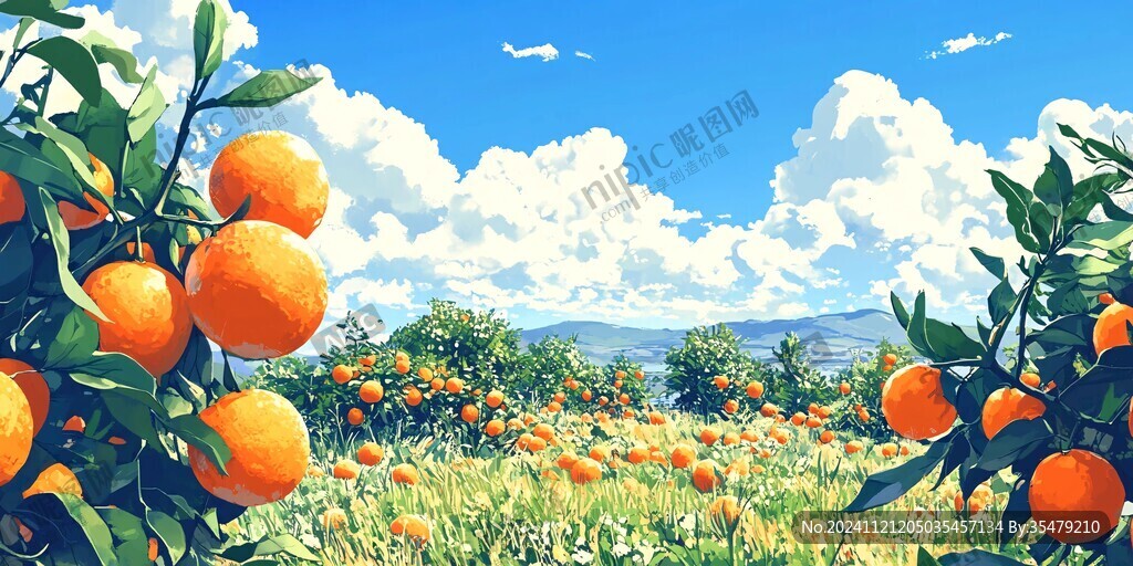 沃柑包装插画