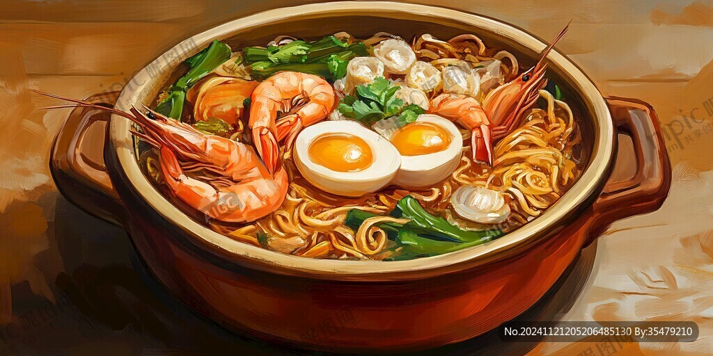 一碗面插画