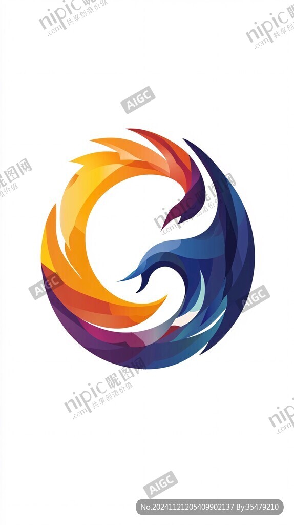 彩色凤凰logo