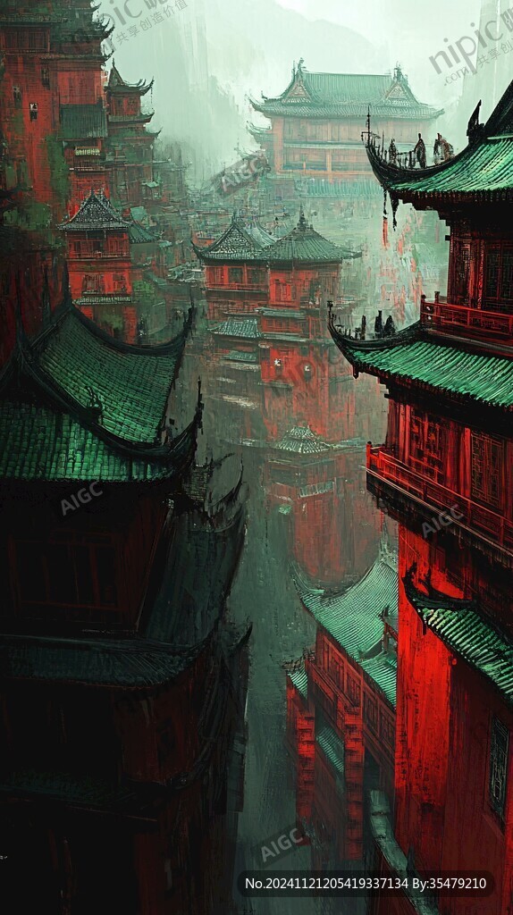 宫殿楼阁仙境仙人大殿