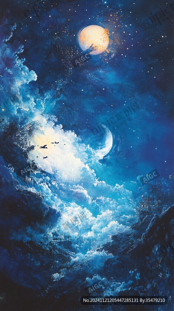 星月河幻想插画