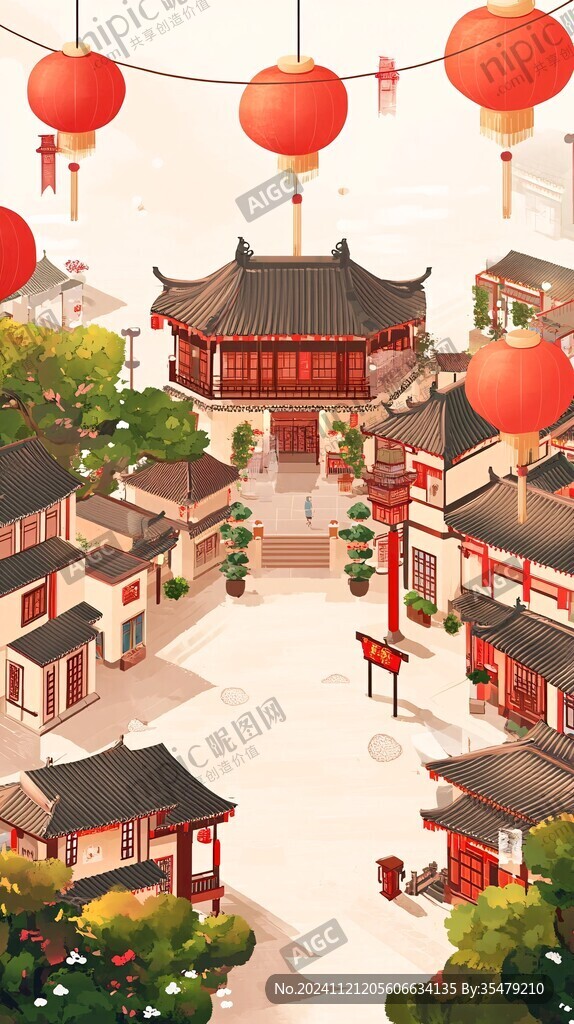 春节h5插画