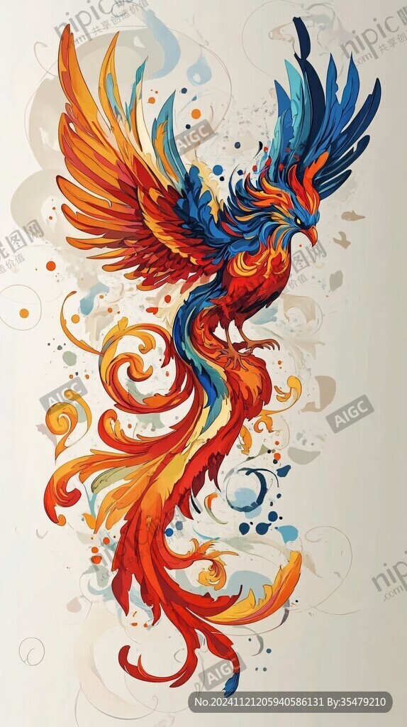 凤凰朱雀插画