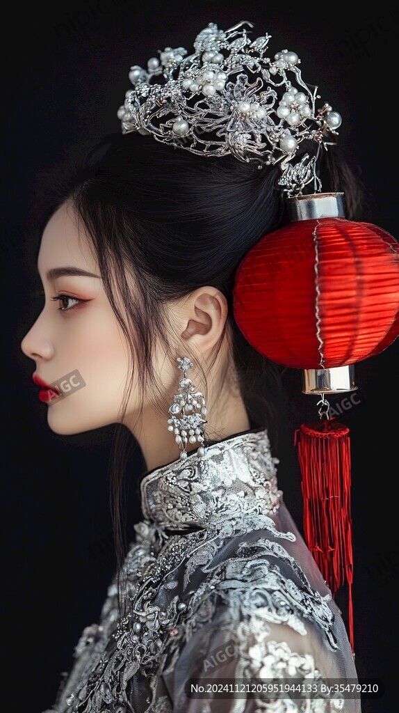 凤冠人像