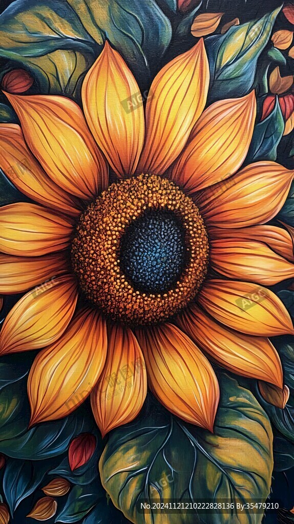太阳花壁画