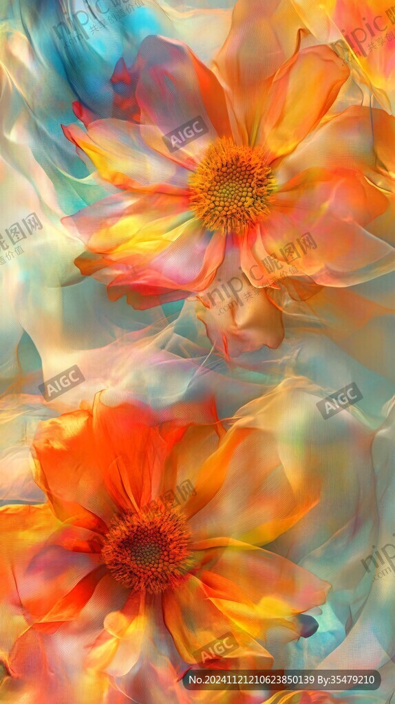 彩色绚丽梦幻唯美花朵