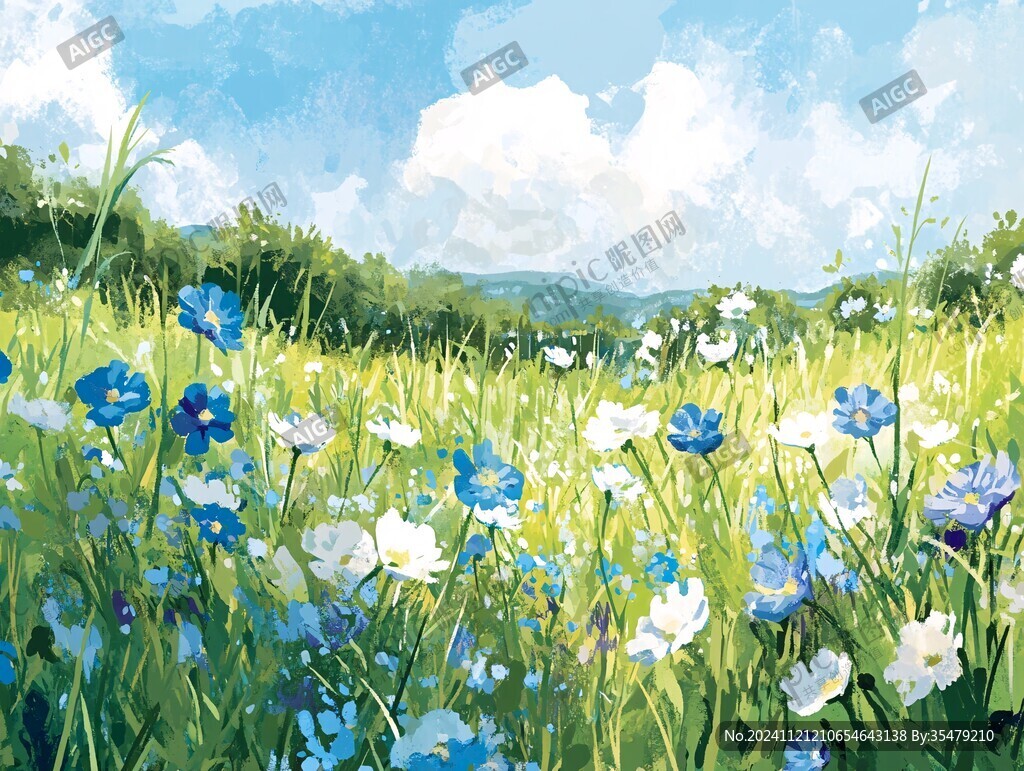 山野烂漫插画
