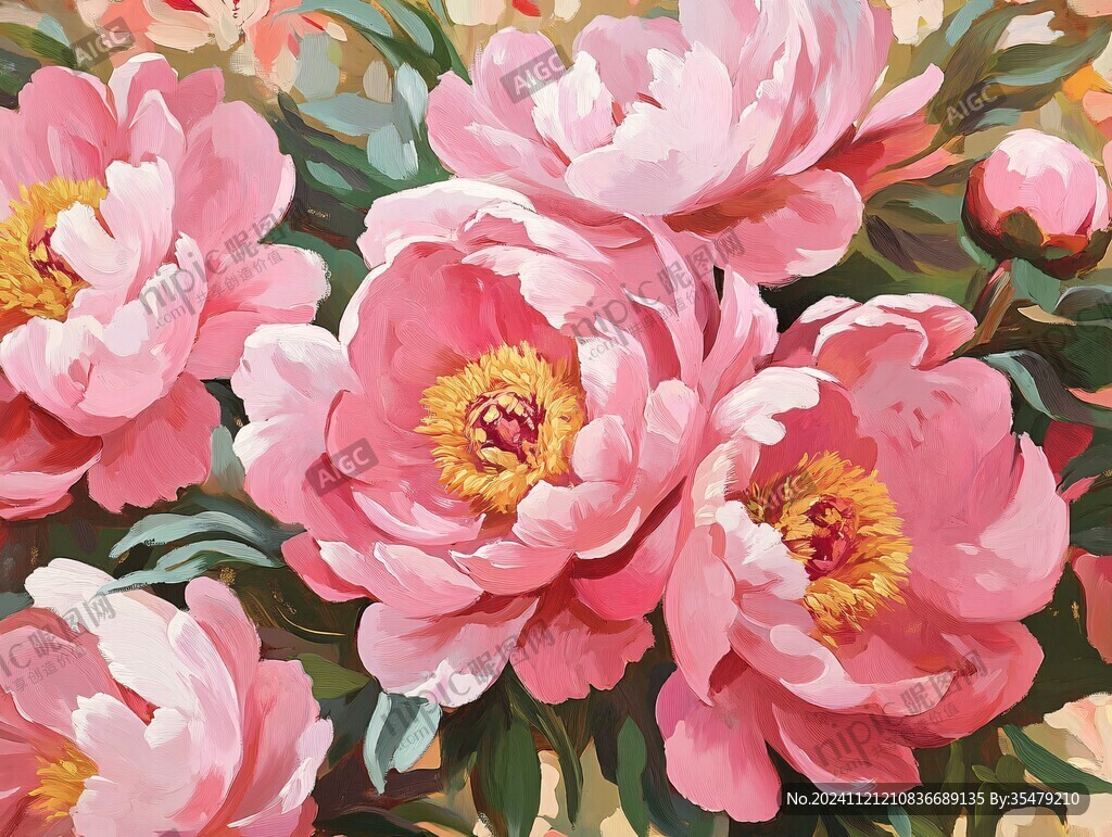 3d立体花卉牡丹