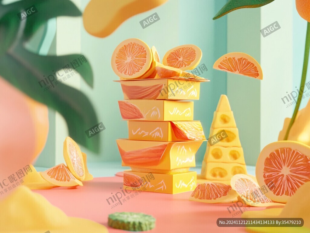 lowpoly水果