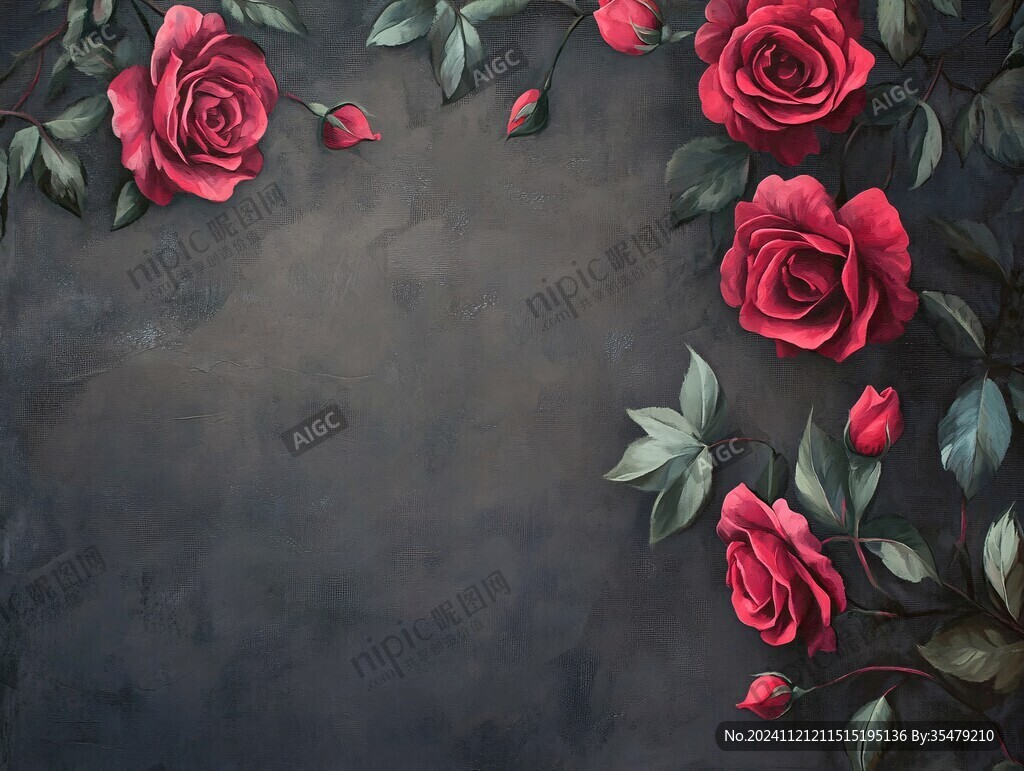 鲜花画板背景