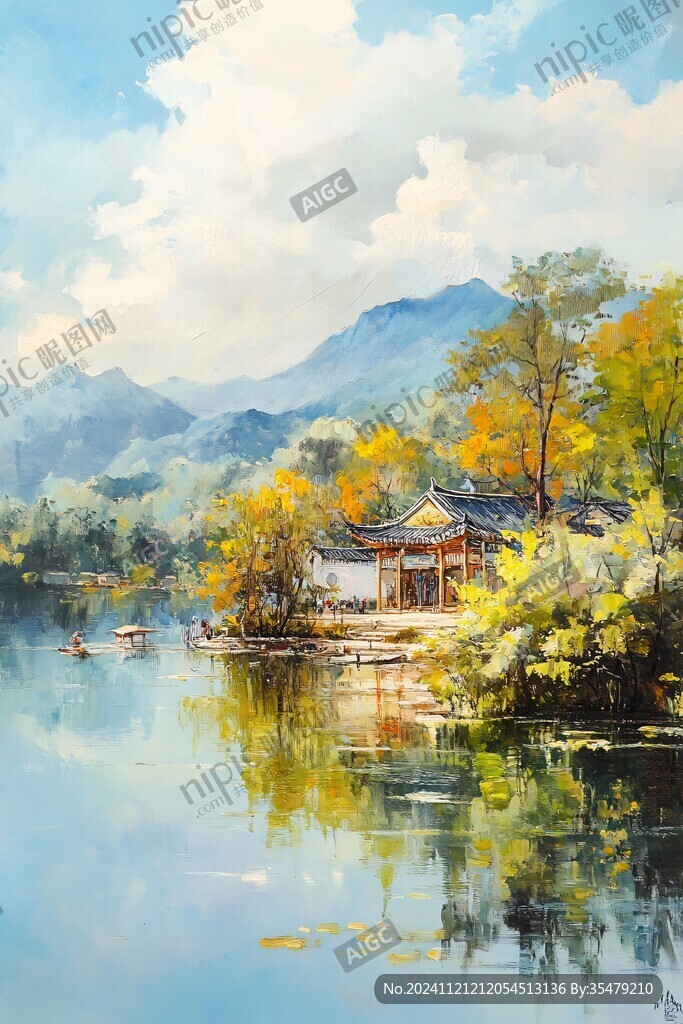 风景厚涂