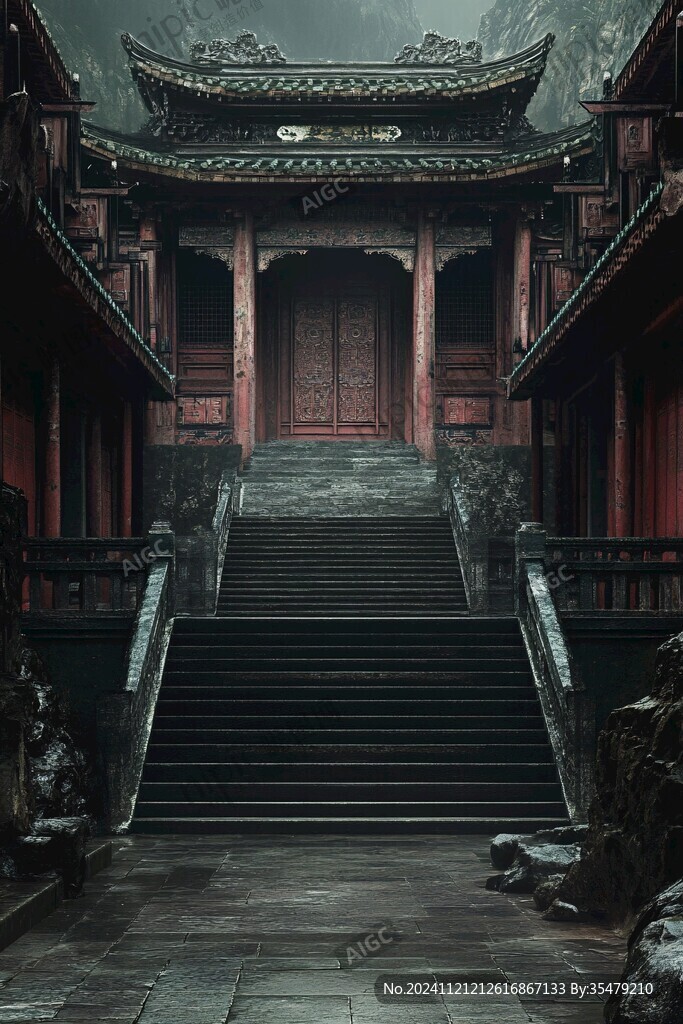 宫殿楼阁仙境仙人大殿