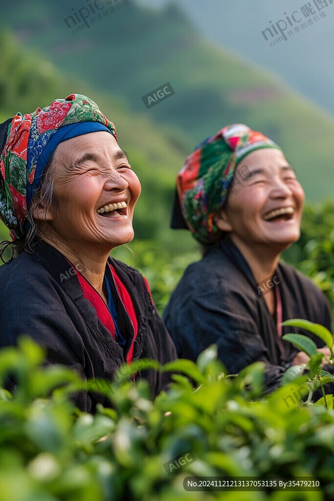 采茶女群像
