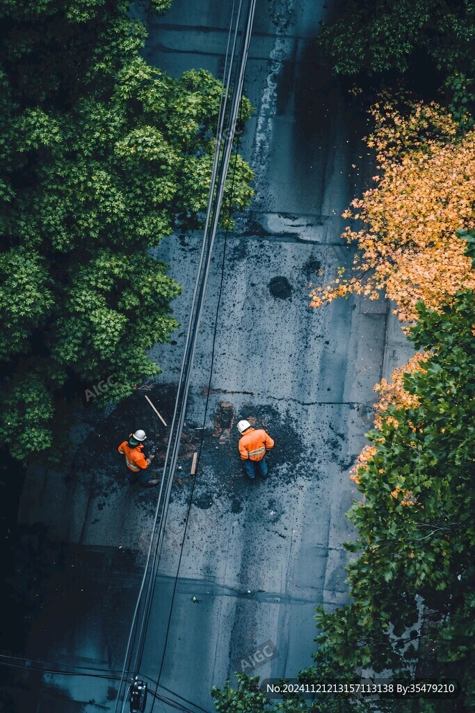 雨天环卫工