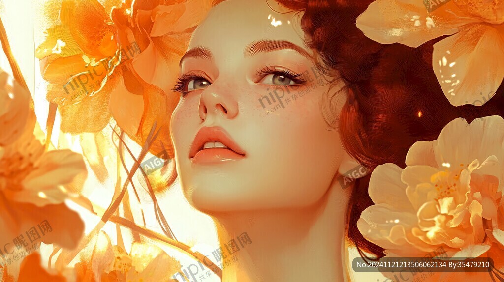 高级感女插画