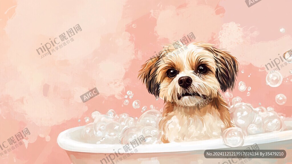 狗狗洗澡泡泡