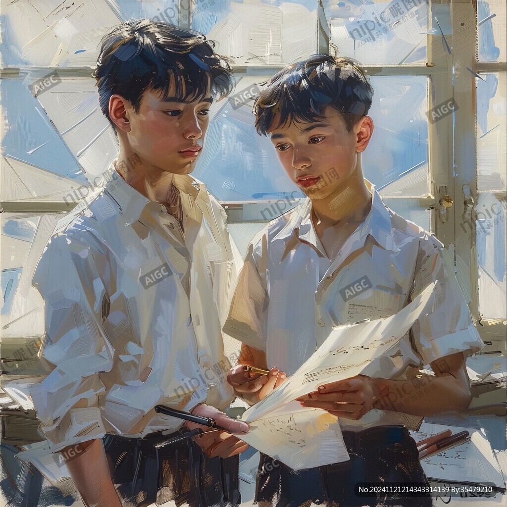 手绘追光的少年