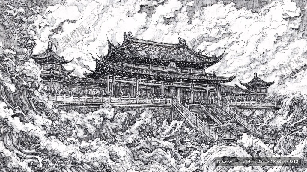 火宫殿线稿