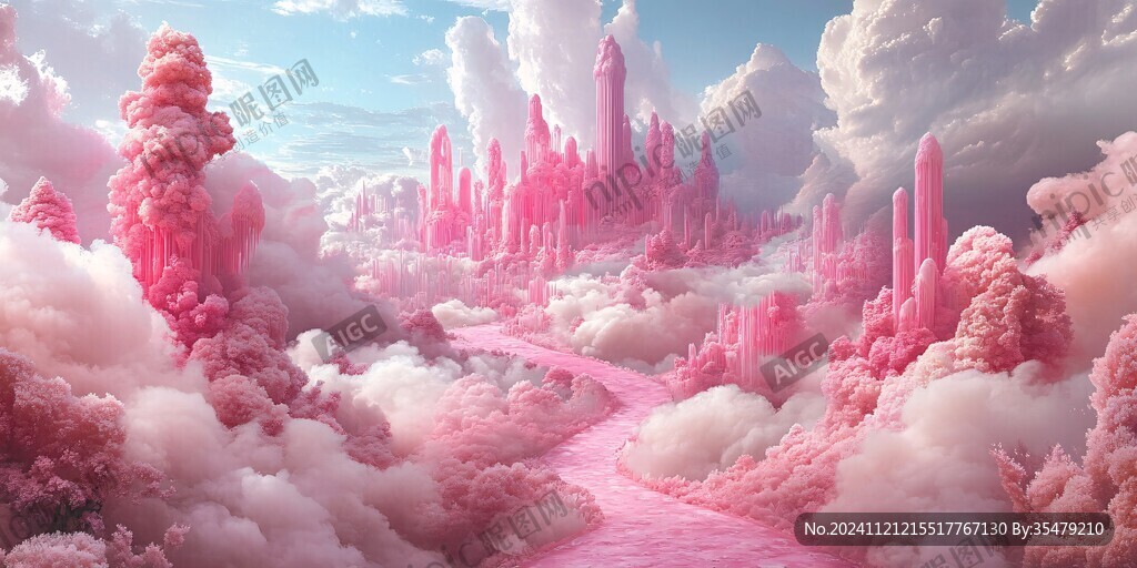 粉红色的超现实世界