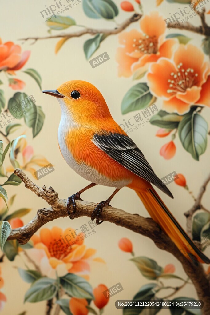 工装花鸟壁纸