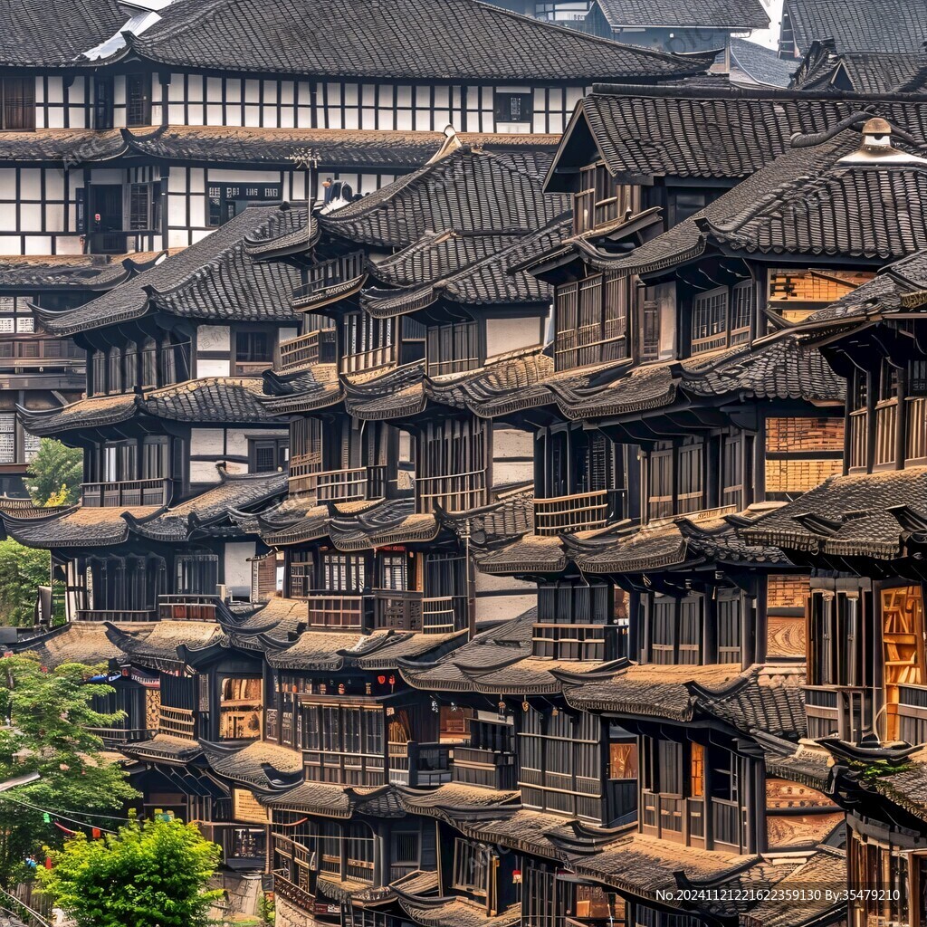 洪崖洞仿古建筑物