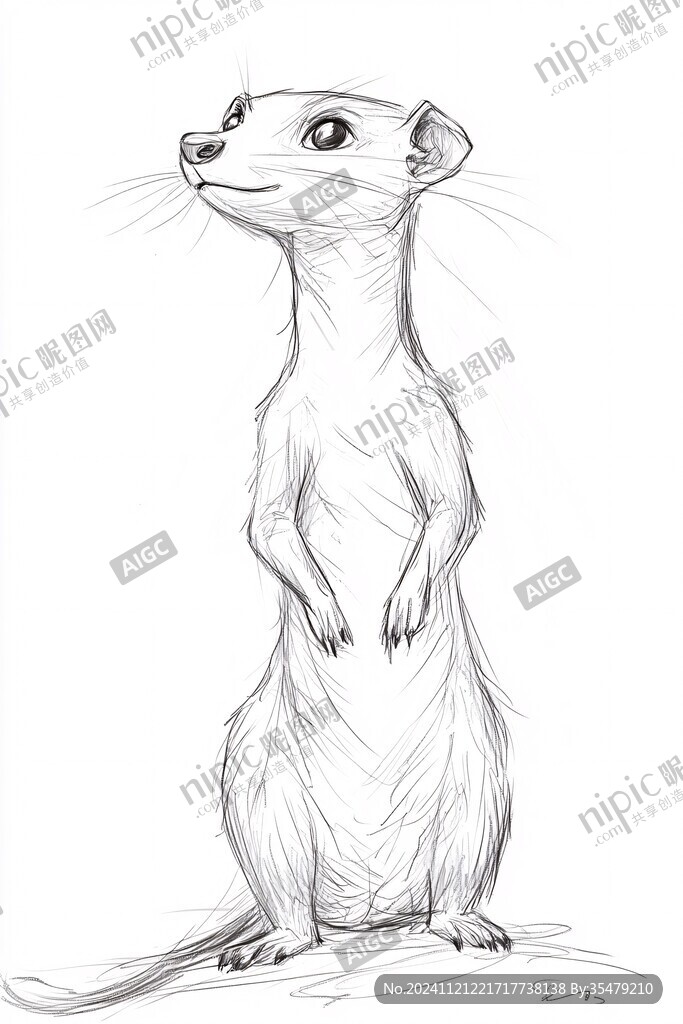 鼬鼠插画