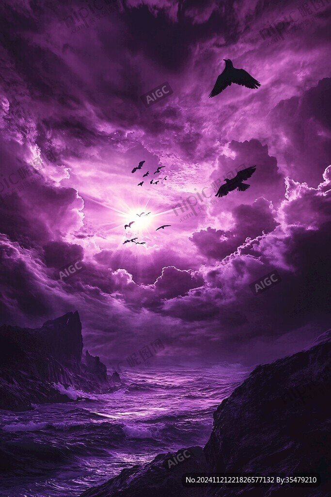 梦幻紫色云彩