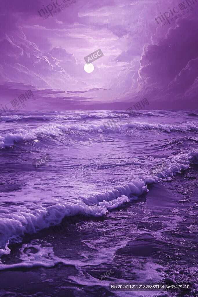 紫色的海水