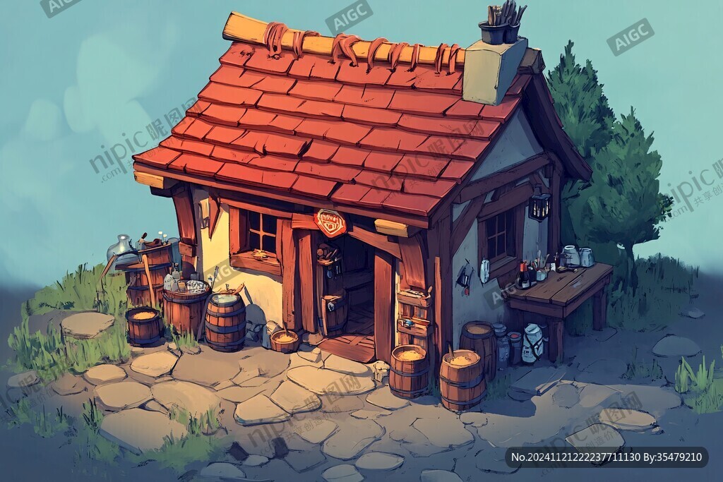 古时酒馆场景图