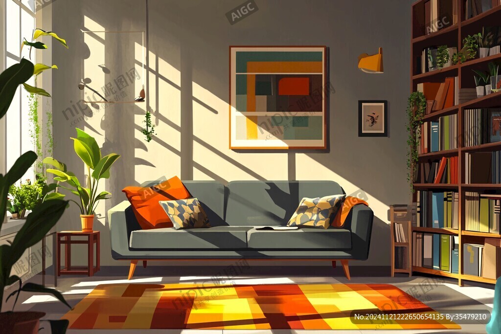 室内场景插画