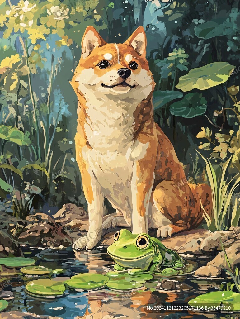 柴犬插画