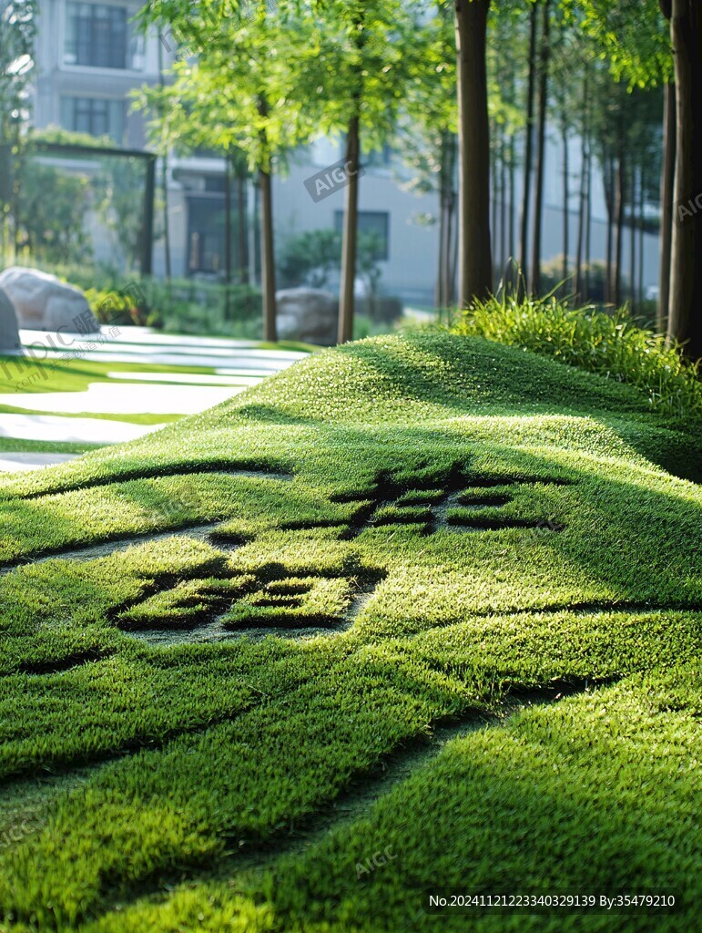 草坪立体字