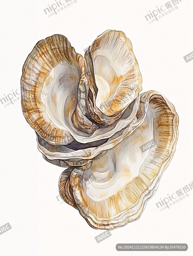 手绘鲍鱼插画